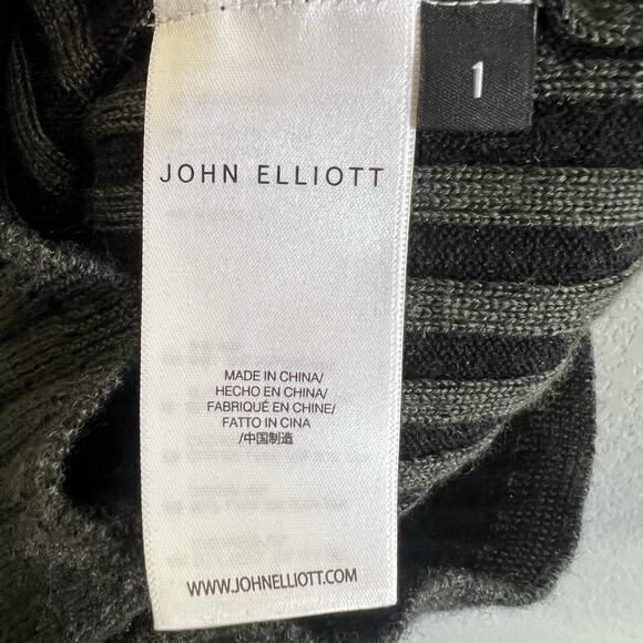 John Elliott Gemini Rib Bandeau Bodycon Midi Tank Dress Grey 1/Small Wool Z16 - Picture 8 of 9